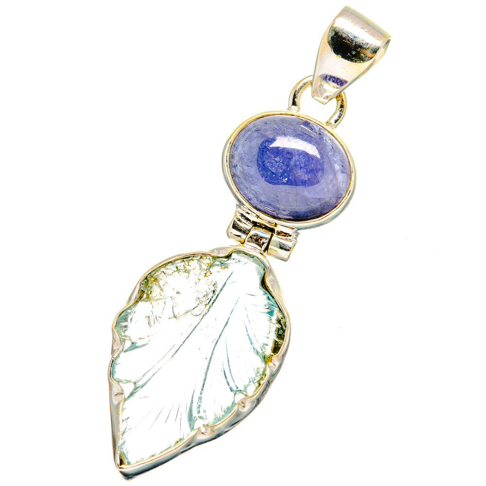 Aquamarine, Tanzanite Pendants handcrafted by Anasilvercos - PD13766