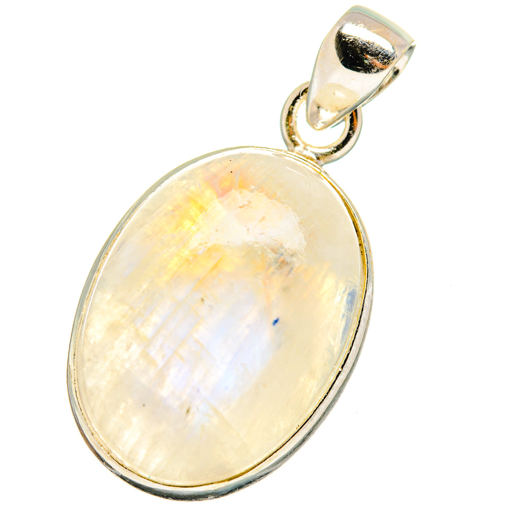 Rainbow Moonstone Pendants handcrafted by Anasilvercos - PD13775