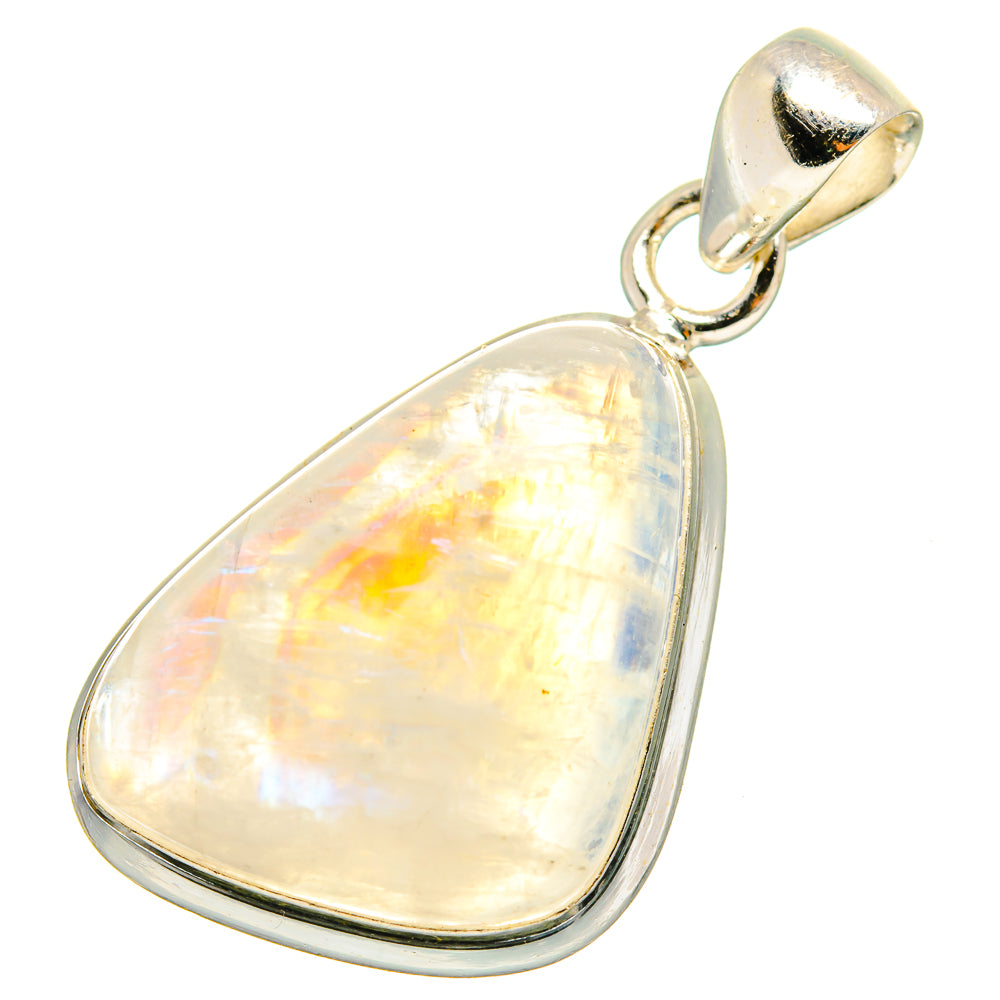 Rainbow Moonstone Pendants handcrafted by Anasilvercos - PD13780