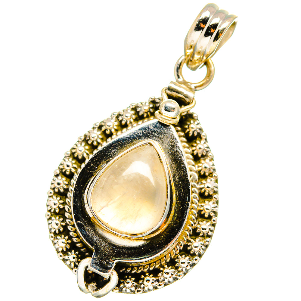 Rainbow Moonstone Pendants handcrafted by Anasilvercos - PD13797