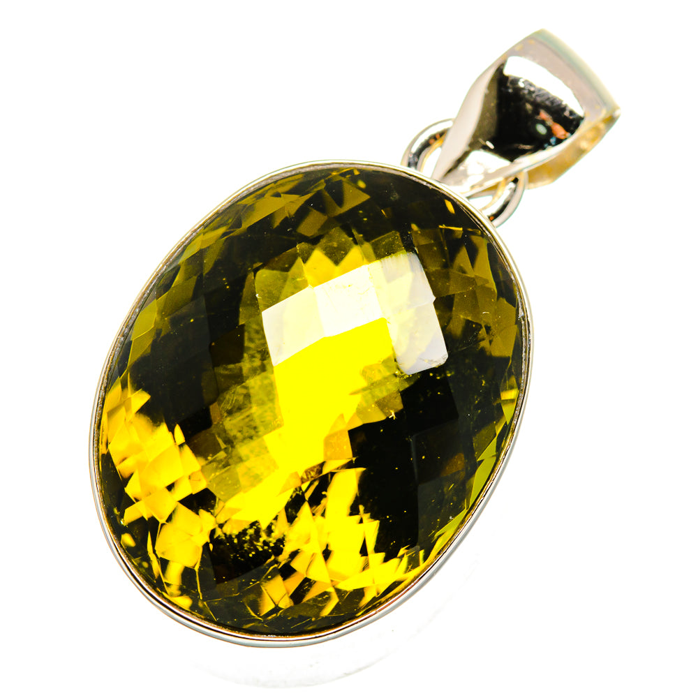 Olive Quartz Pendants handcrafted by Anasilvercos - PD13841