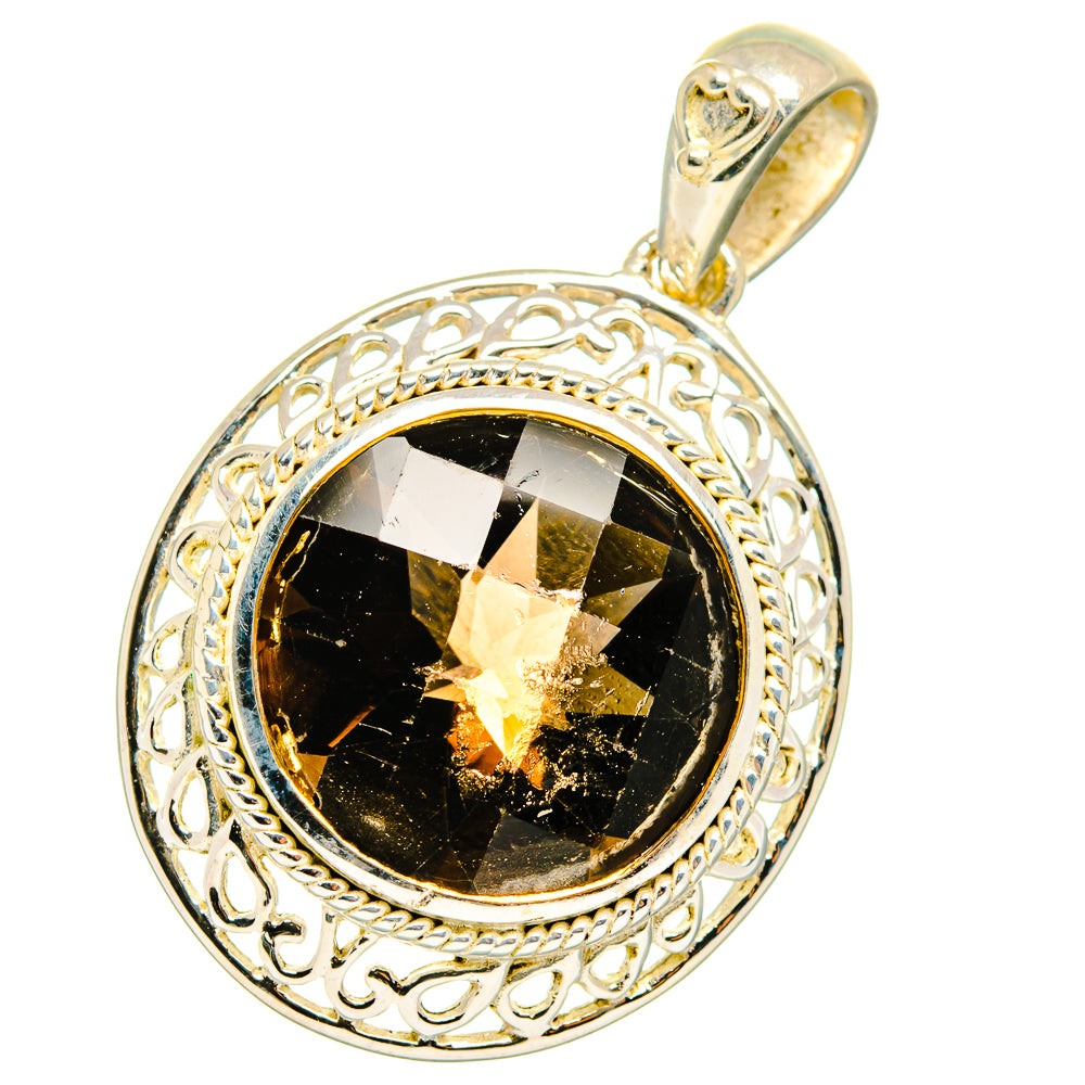 Smoky Quartz Pendants handcrafted by Anasilvercos - PD13847