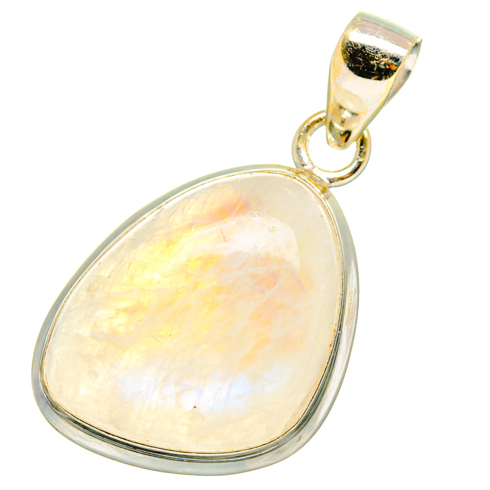 Rainbow Moonstone Pendants handcrafted by Anasilvercos - PD13877