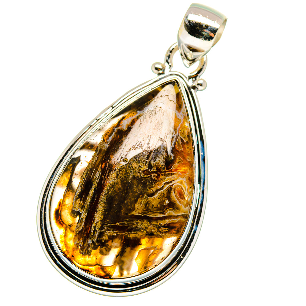 Turkish Tube Agate Pendants handcrafted by Anasilvercos - PD13879