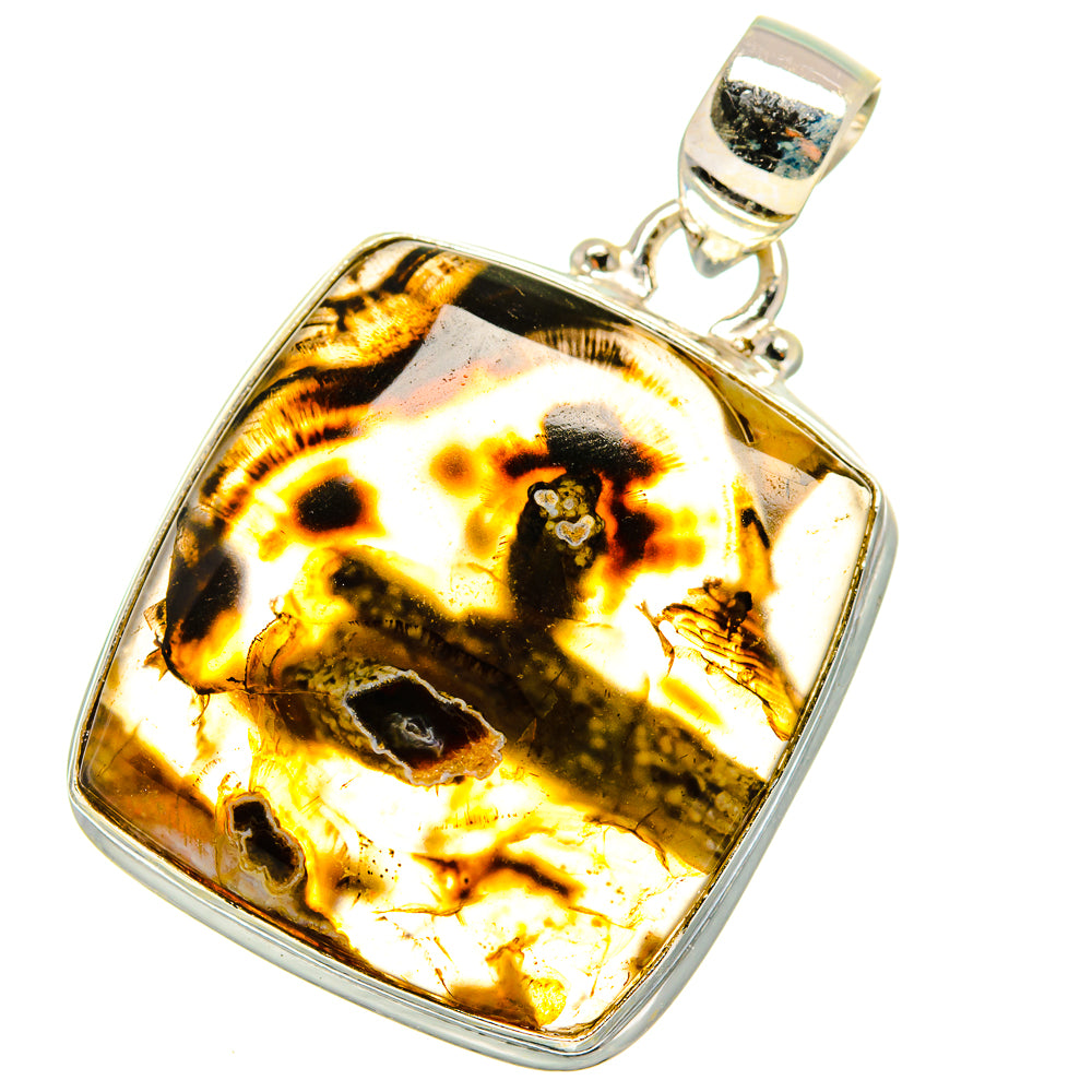 Turkish Tube Agate Pendants handcrafted by Anasilvercos - PD13883