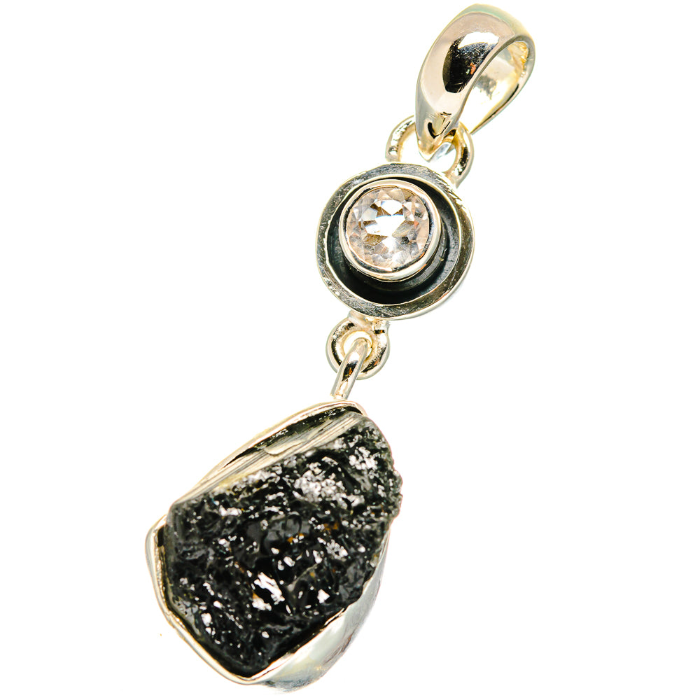 Black Tourmaline Pendants handcrafted by Anasilvercos - PD13898