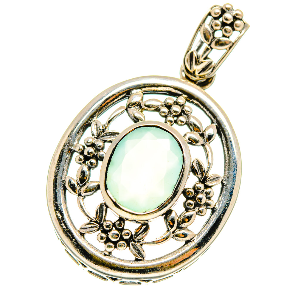 Aqua Chalcedony Pendants handcrafted by Anasilvercos - PD13914