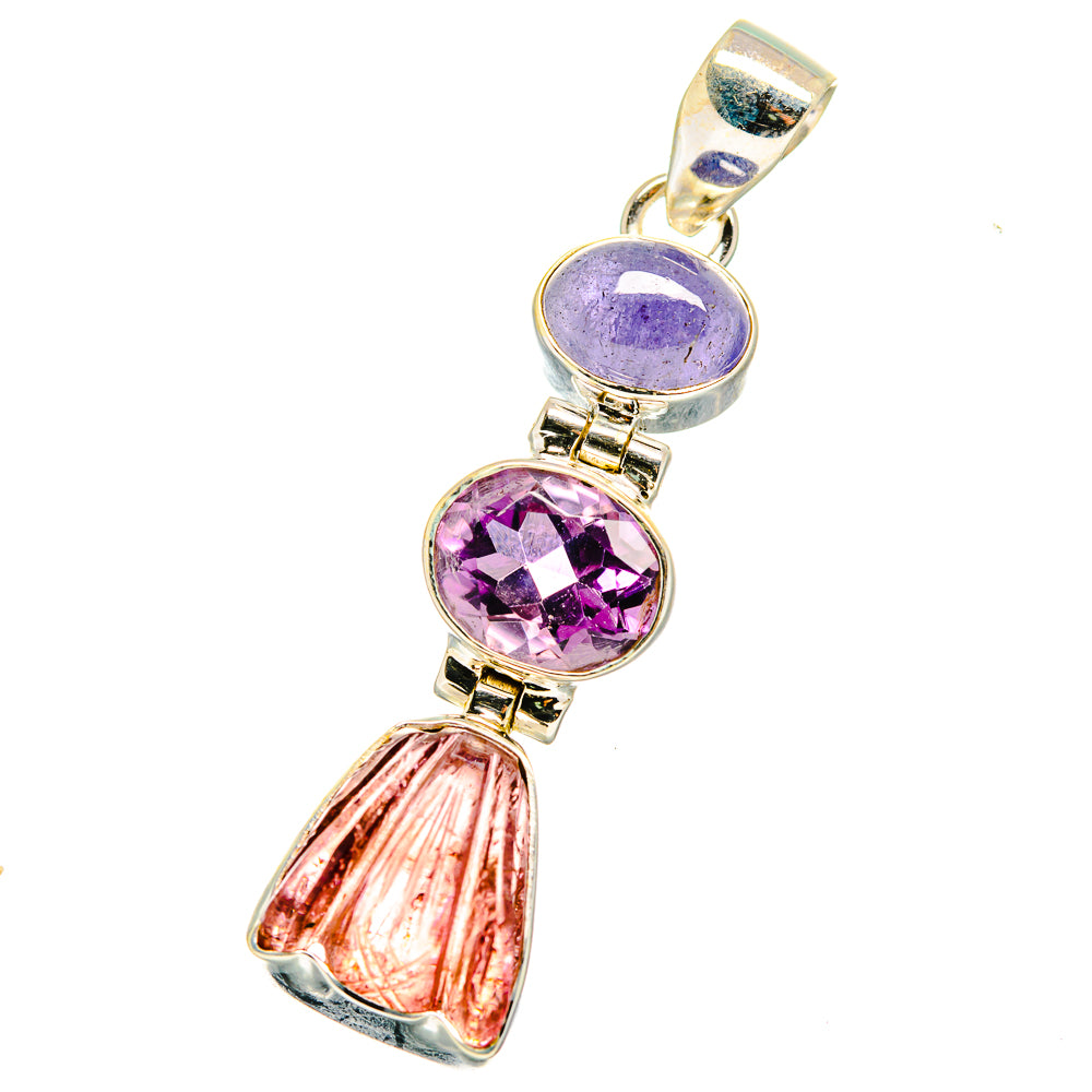Pink Tourmaline Pendants handcrafted by Anasilvercos - PD13915
