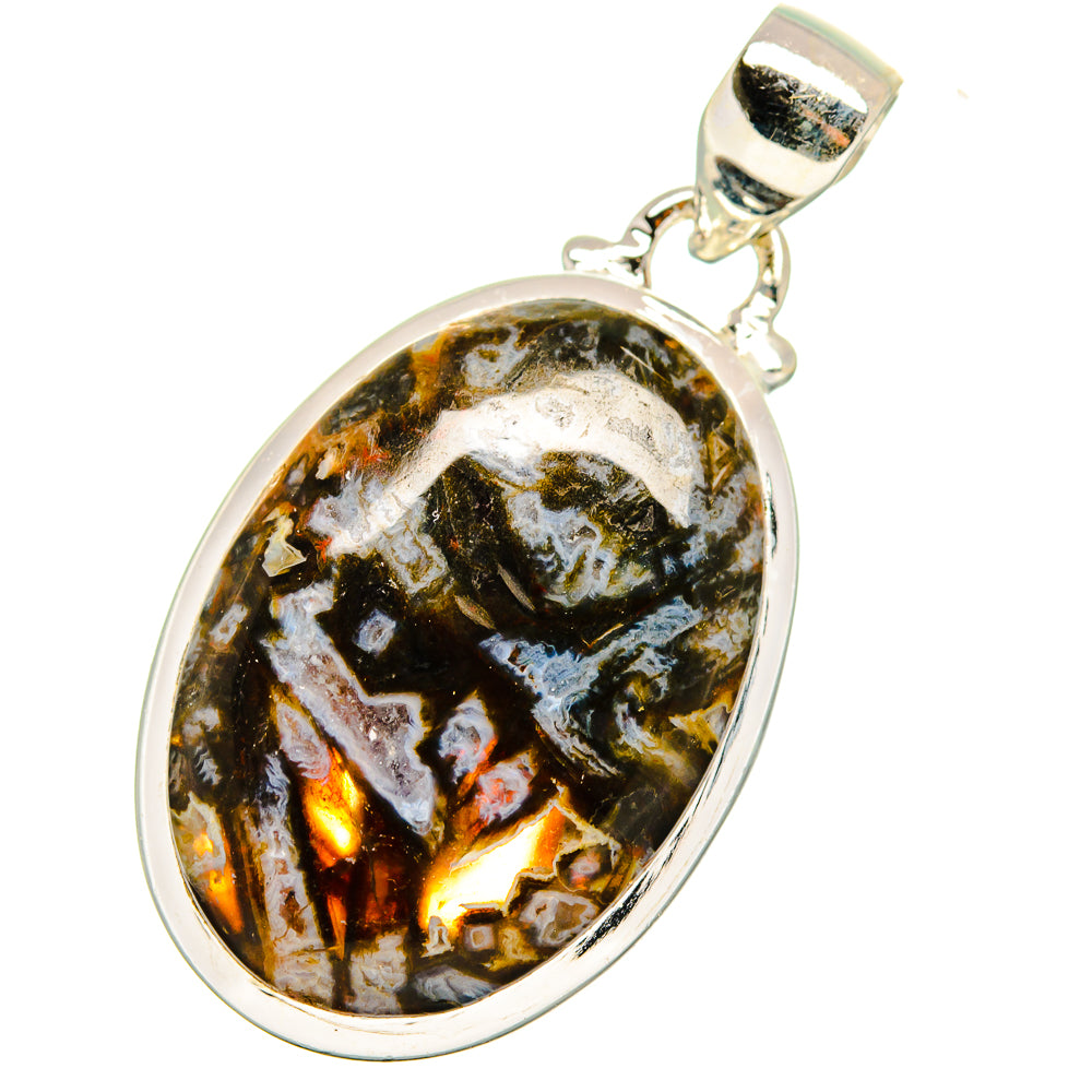 Turkish Tube Agate Pendants handcrafted by Anasilvercos - PD13951