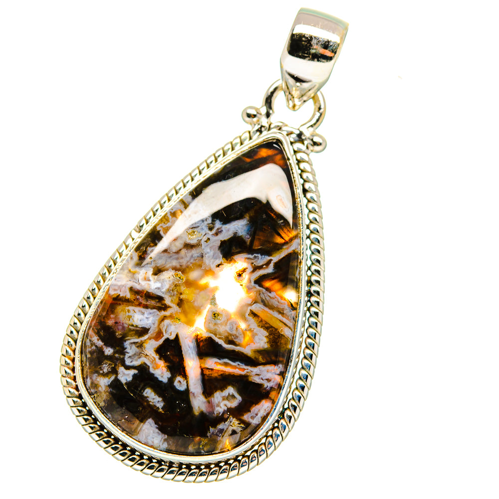 Turkish Tube Agate Pendants handcrafted by Anasilvercos - PD13963