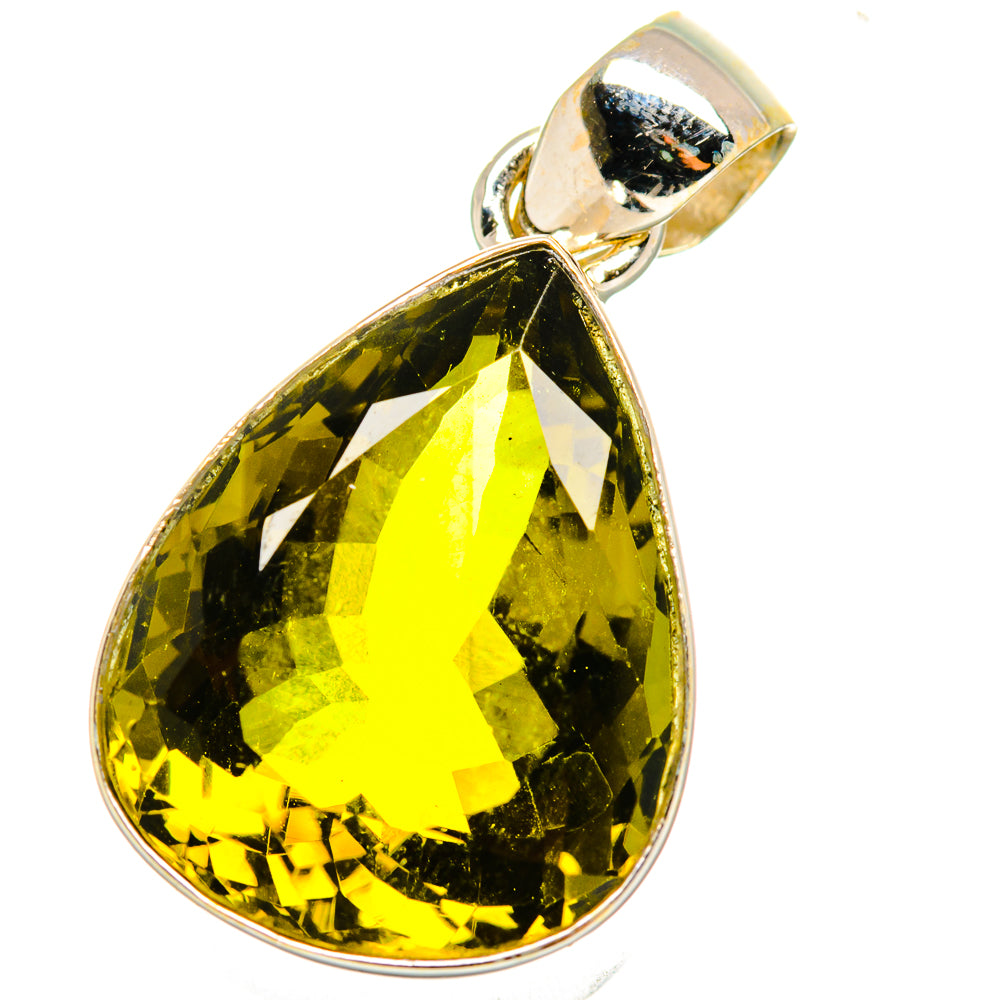 Olive Quartz Pendants handcrafted by Anasilvercos - PD13973