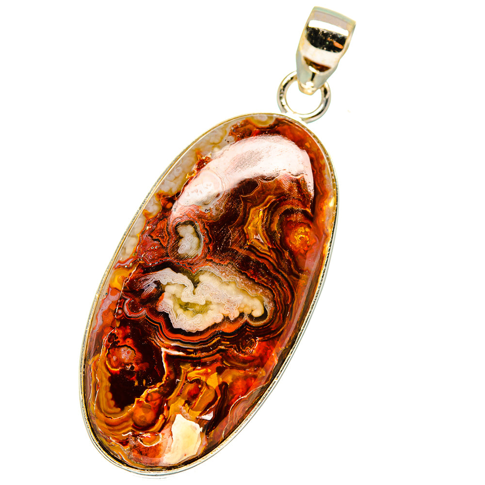 Crazy Lace Agate Pendants handcrafted by Anasilvercos - PD13974