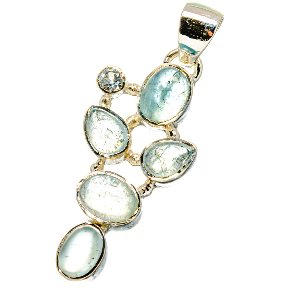 Aquamarine, Blue Topaz Pendants handcrafted by Anasilvercos - PD13976