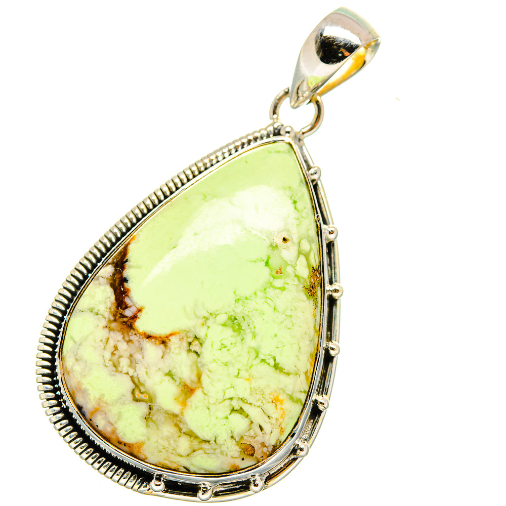 Lemon Chrysoprase Pendants handcrafted by Anasilvercos - PD13985