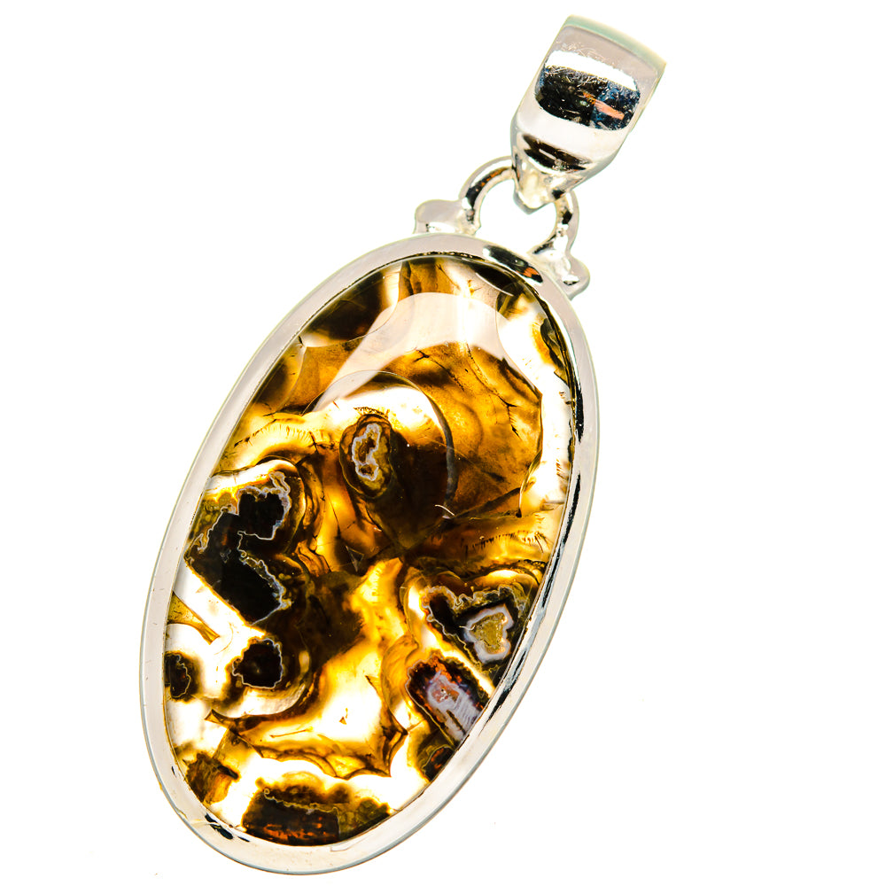 Turkish Tube Agate Pendants handcrafted by Anasilvercos - PD13996