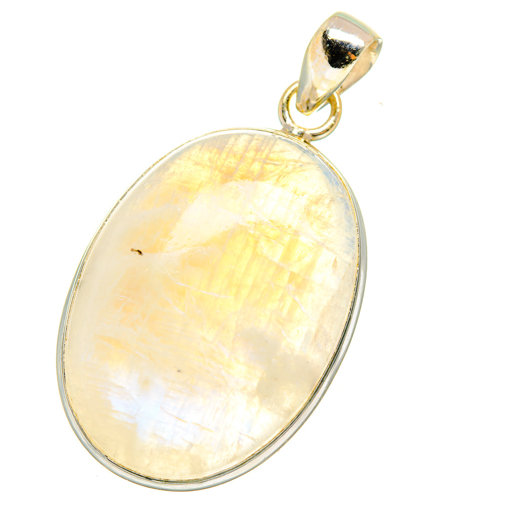 Rainbow Moonstone Pendants handcrafted by Anasilvercos - PD13998