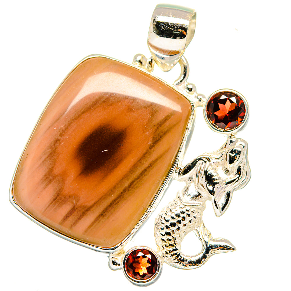 Imperial Jasper, Garnet Pendants handcrafted by Anasilvercos - PD14001