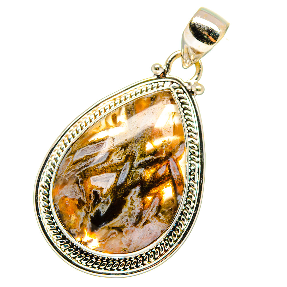 Turkish Tube Agate Pendants handcrafted by Anasilvercos - PD14014