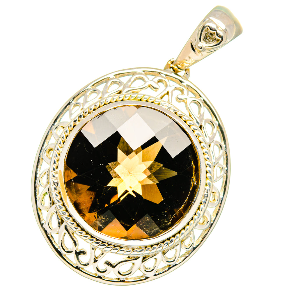 Smoky Quartz Pendants handcrafted by Anasilvercos - PD14075