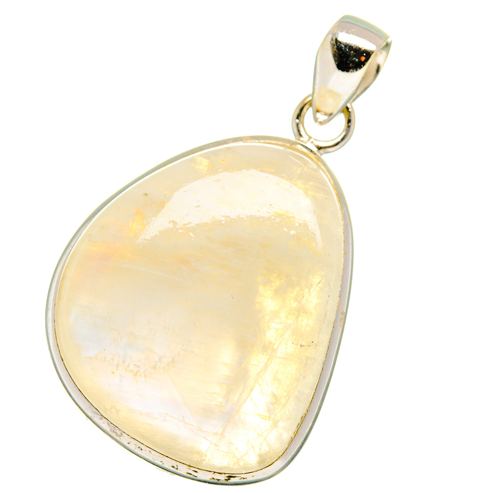 Rainbow Moonstone Pendants handcrafted by Anasilvercos - PD14077