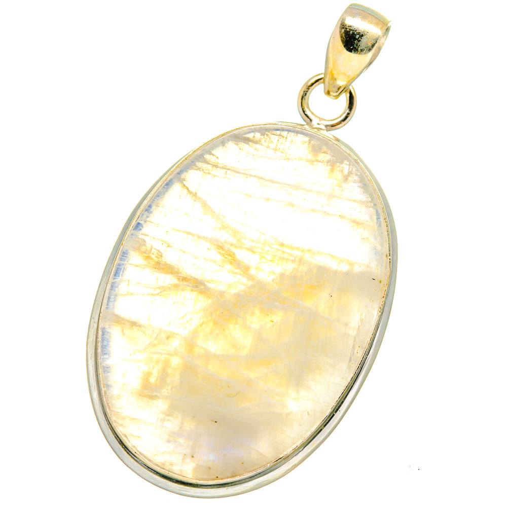 Rainbow Moonstone Pendants handcrafted by Anasilvercos - PD14080