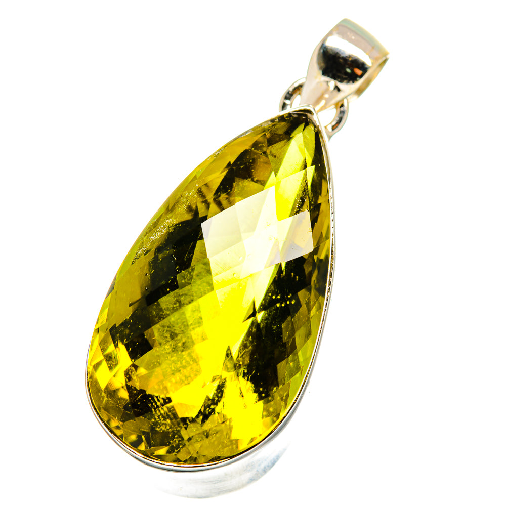 Olive Quartz Pendants handcrafted by Anasilvercos - PD14085