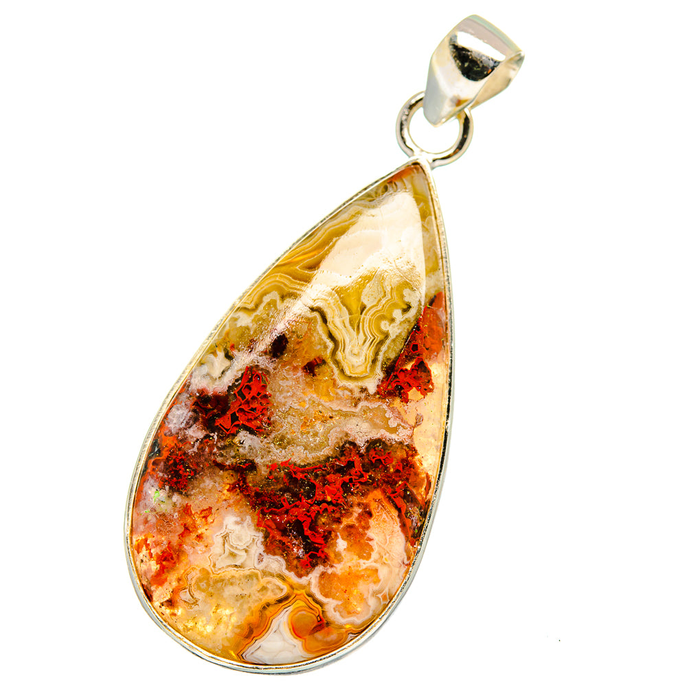 Crazy Lace Agate Pendants handcrafted by Anasilvercos - PD14087