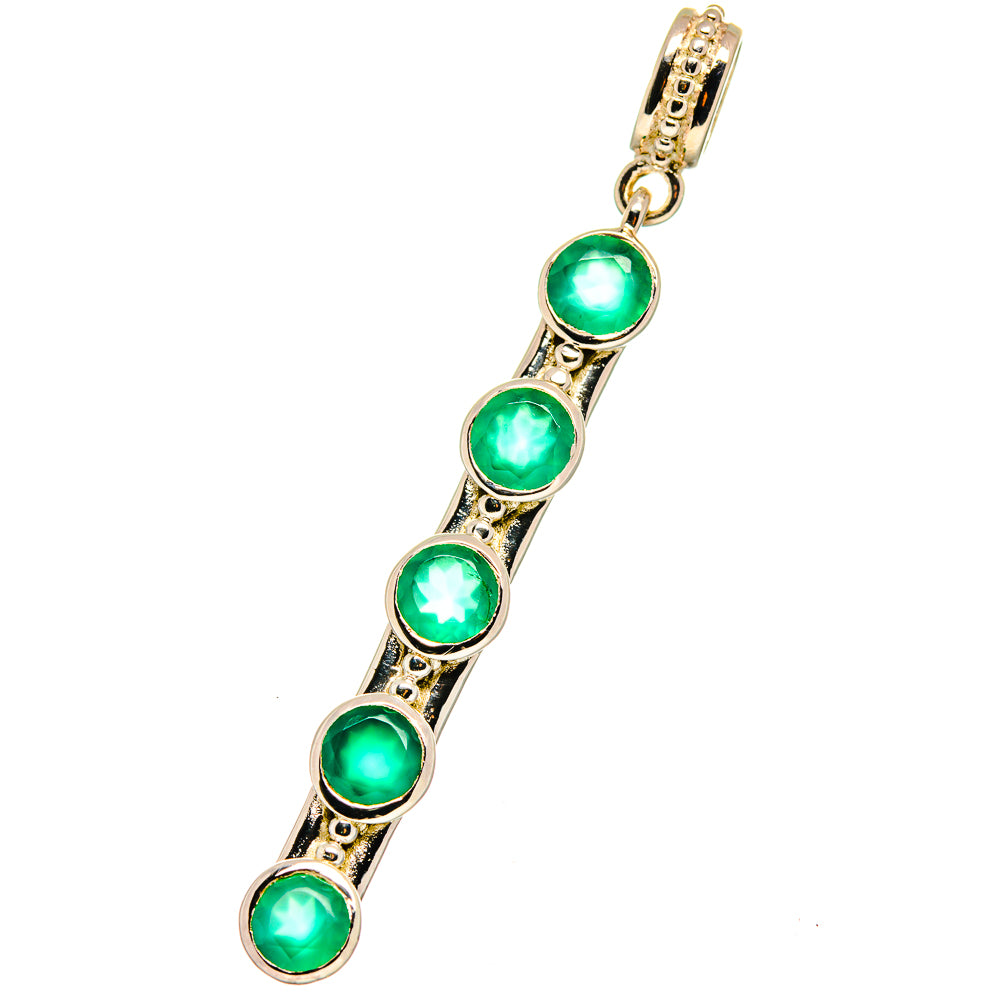 Green Onyx Pendants handcrafted by Anasilvercos - PD14092