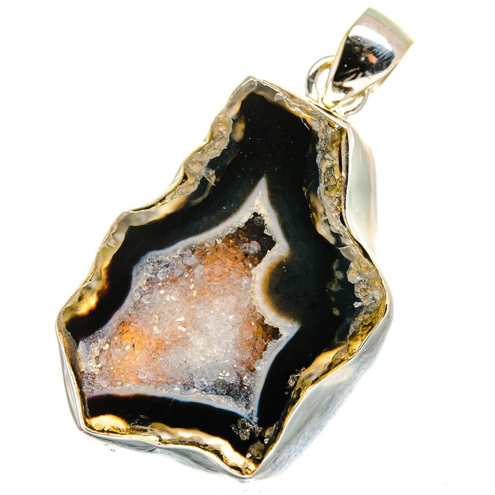 Coconut Geode Slice Pendants handcrafted by Anasilvercos - PD14095