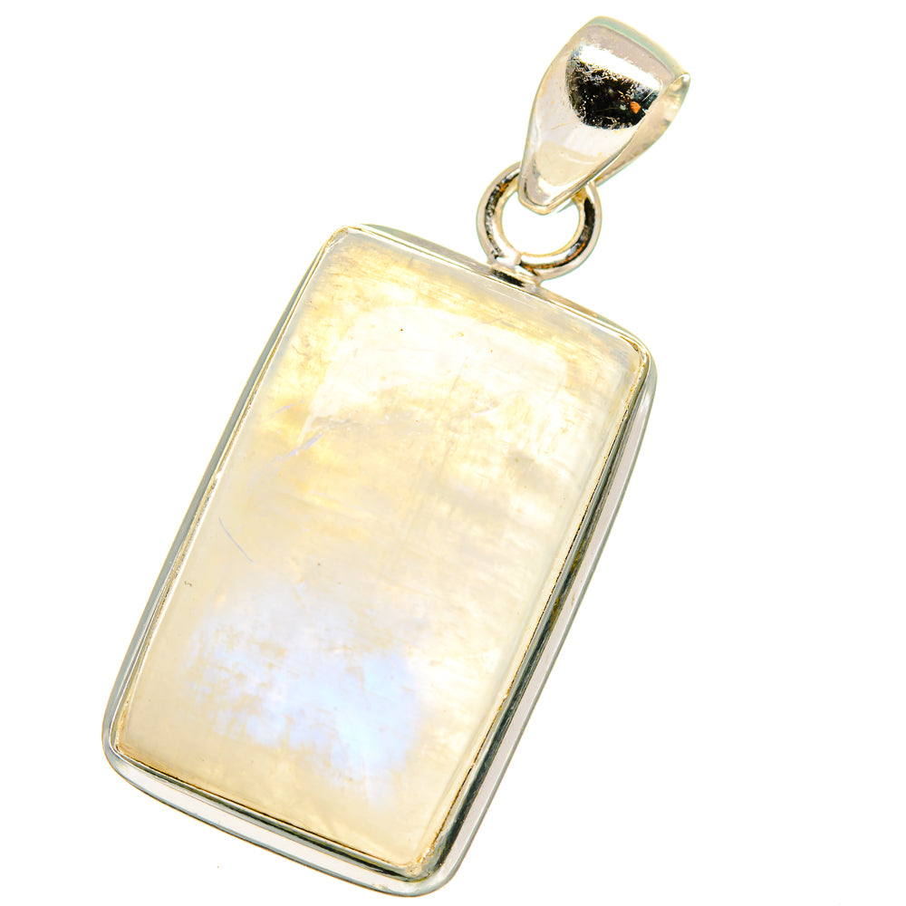 Rainbow Moonstone Pendants handcrafted by Anasilvercos - PD14105