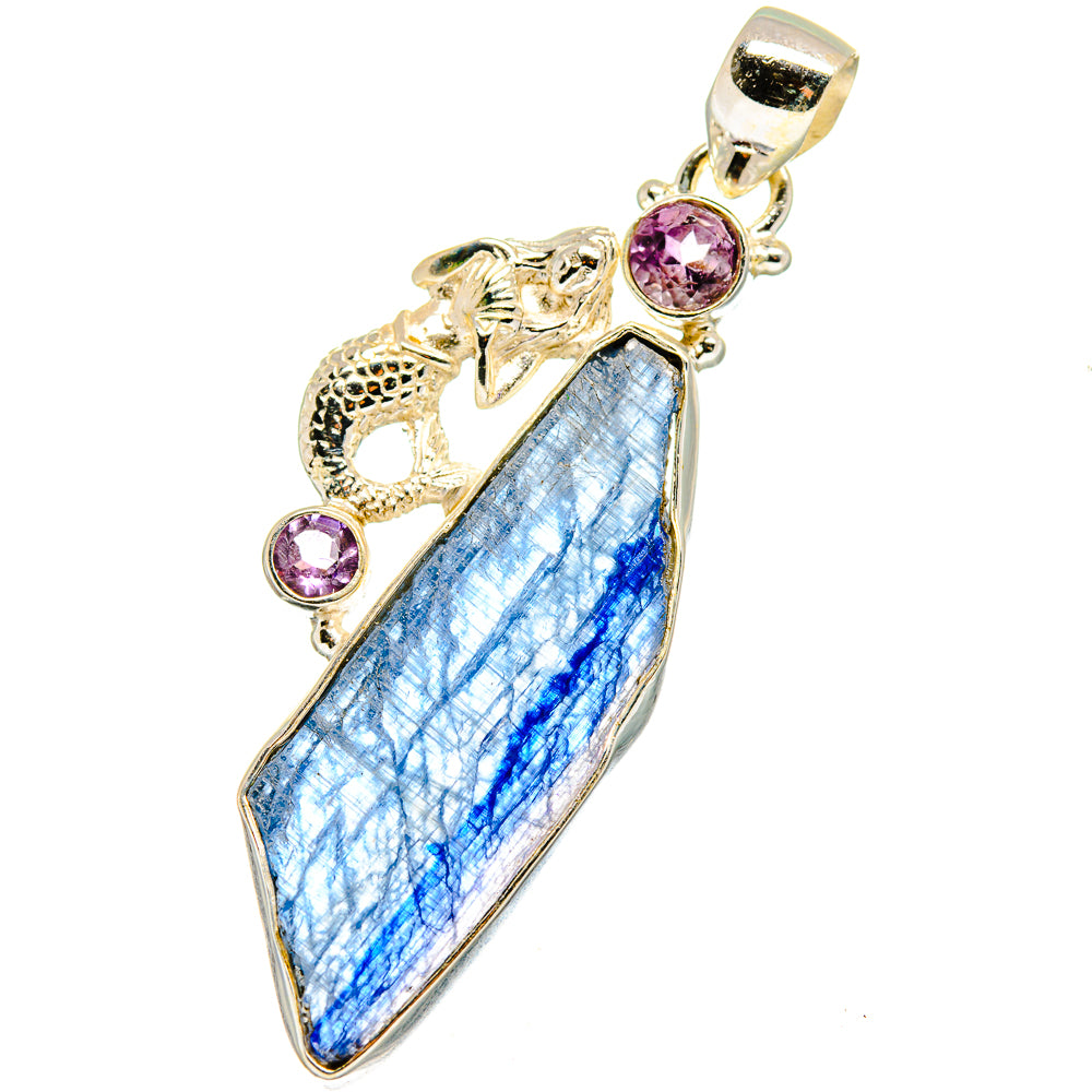 Kyanite, Amethyst Pendants handcrafted by Anasilvercos - PD14109