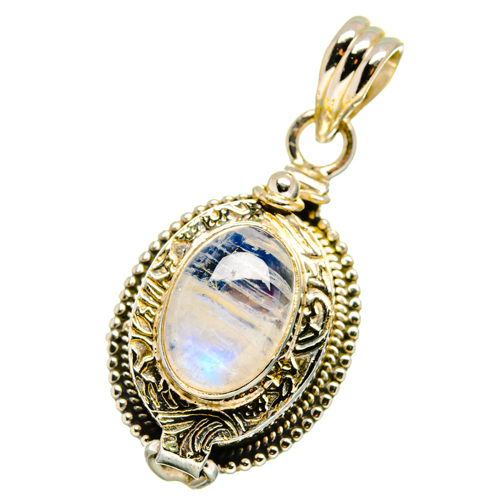 Rainbow Moonstone Pendants handcrafted by Anasilvercos - PD14123