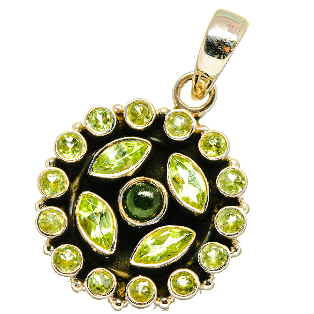 Peridot, Green Tourmaline Pendants handcrafted by Anasilvercos - PD14124