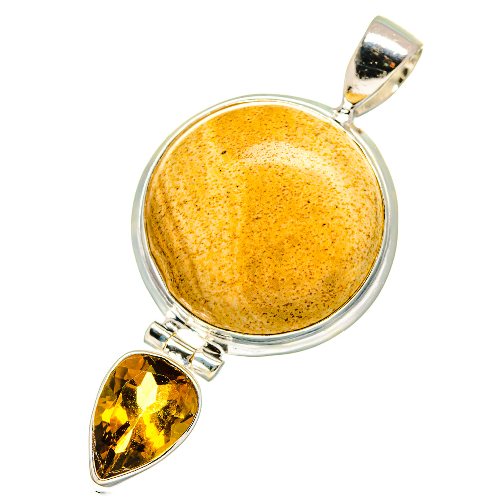 Picture Jasper, Mandarin Citrine Pendants handcrafted by Anasilvercos - PD14128