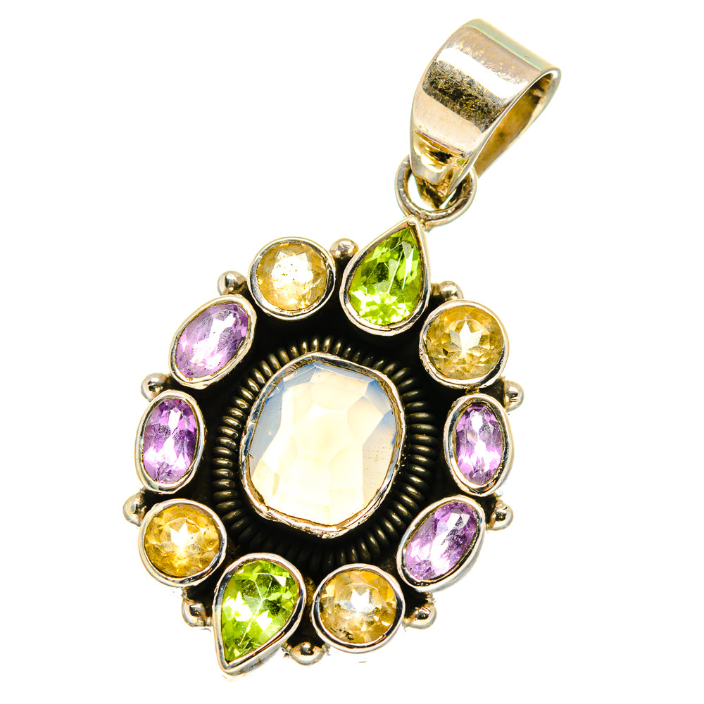 Moonstone, Citrine, Peridot, Amethyst Pendants handcrafted by Anasilvercos - PD14132