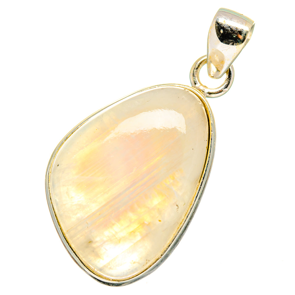 Rainbow Moonstone Pendants handcrafted by Anasilvercos - PD14138