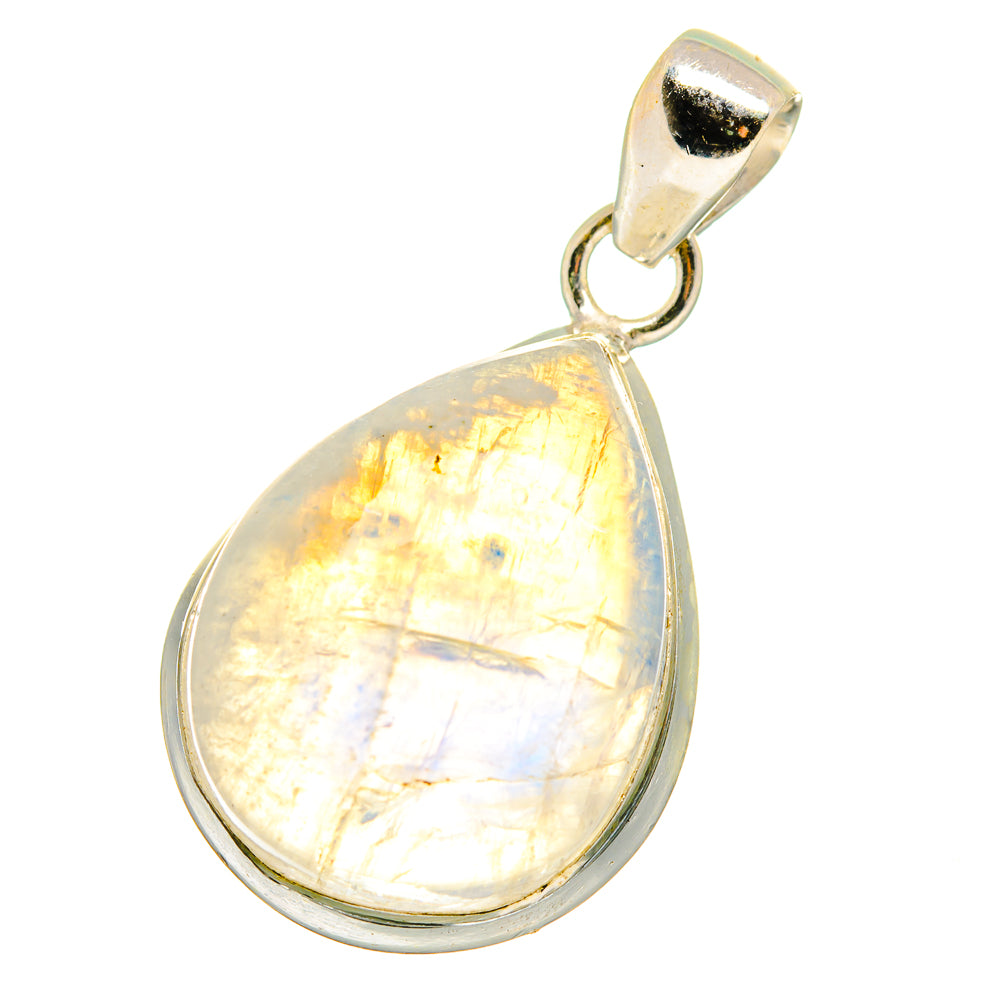 Rainbow Moonstone Pendants handcrafted by Anasilvercos - PD14145