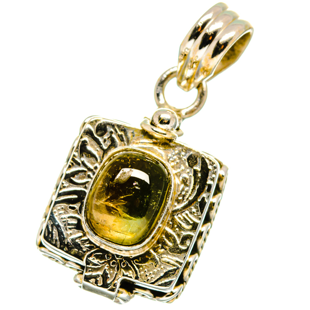 Green Tourmaline Pendants handcrafted by Anasilvercos - PD14148