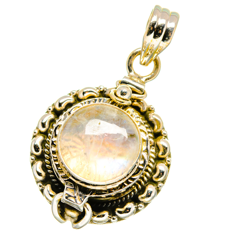 Rainbow Moonstone Pendants handcrafted by Anasilvercos - PD14151