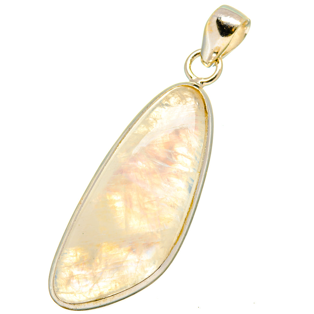 Rainbow Moonstone Pendants handcrafted by Anasilvercos - PD14157