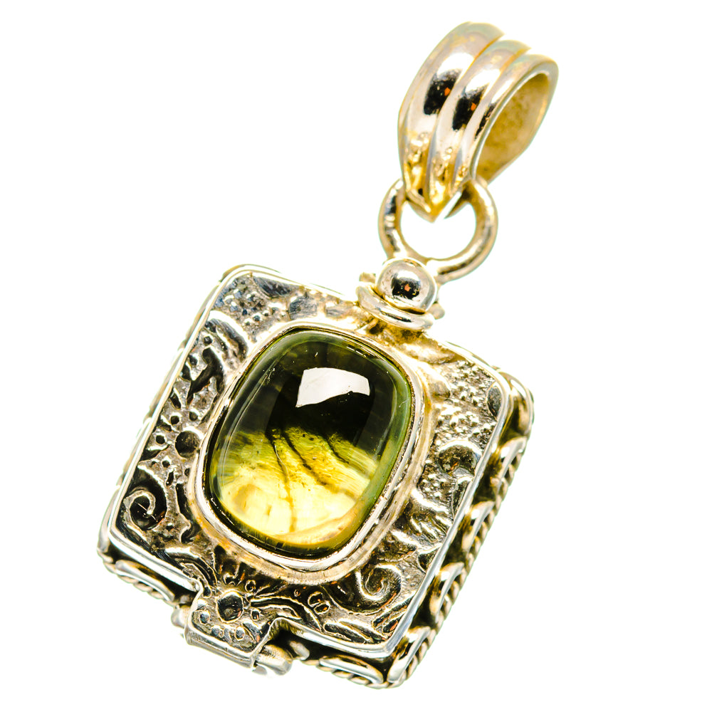 Green Tourmaline Pendants handcrafted by Anasilvercos - PD14164
