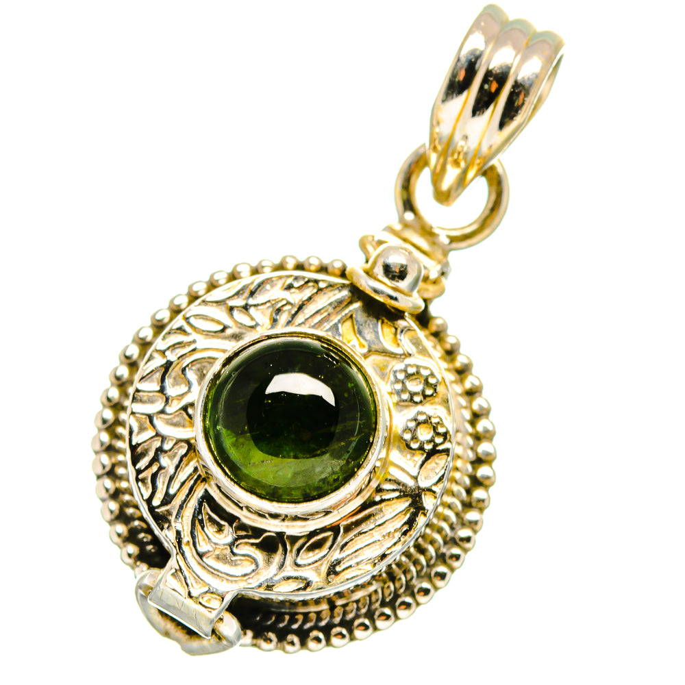 Green Tourmaline Pendants handcrafted by Anasilvercos - PD14174
