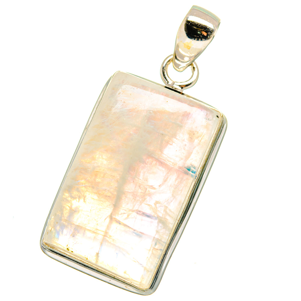 Rainbow Moonstone Pendants handcrafted by Anasilvercos - PD14189