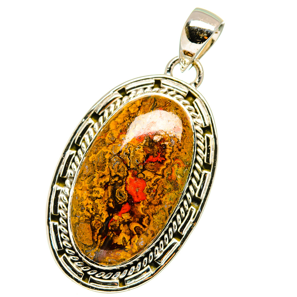 Moroccan Agate Pendants handcrafted by Anasilvercos - PD14204