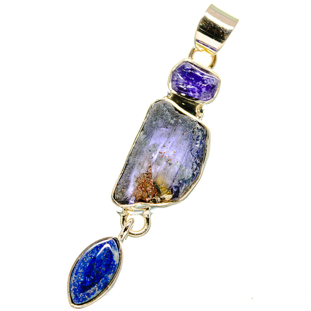 Tanzanite, Lapis Lazuli Pendants handcrafted by Anasilvercos - PD14207