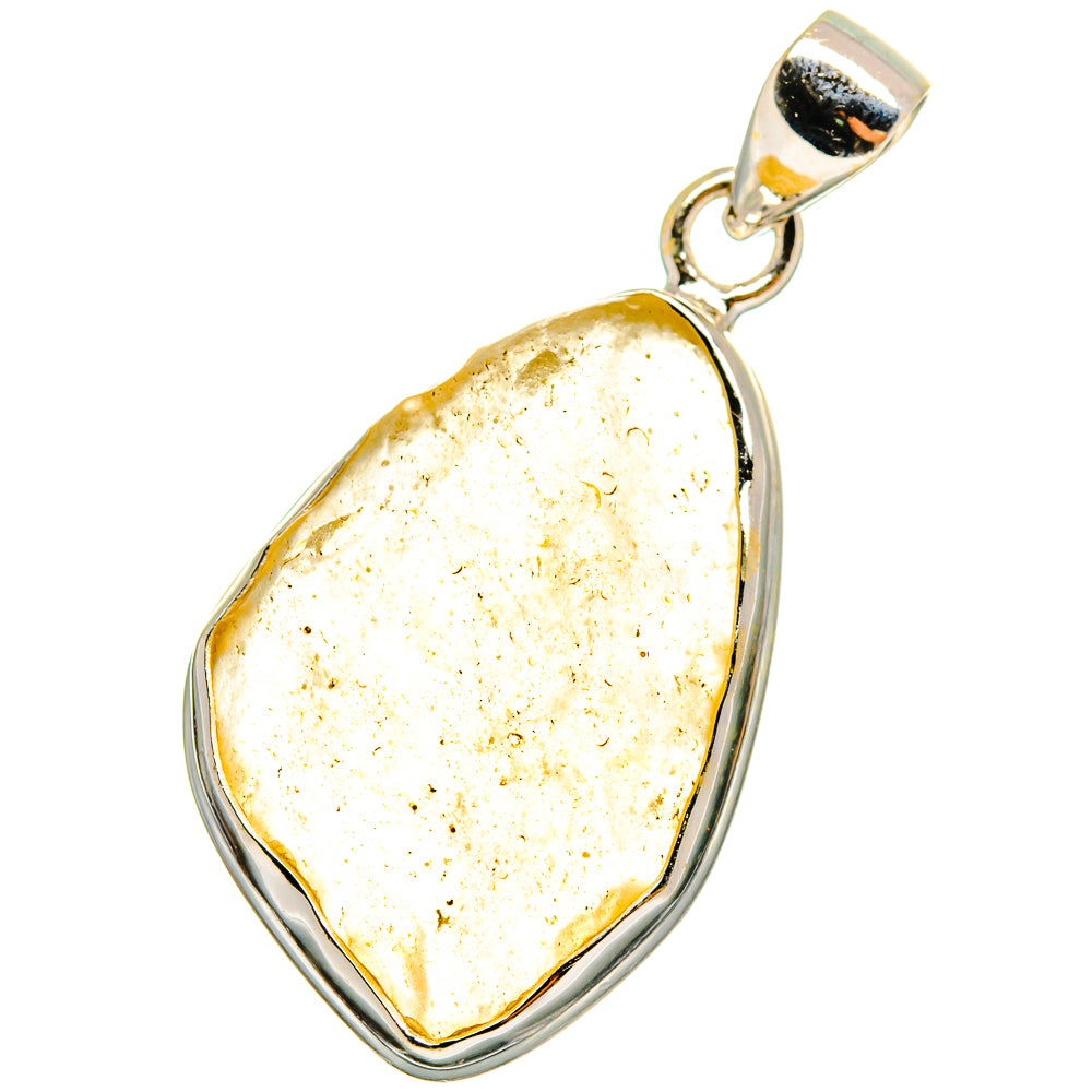 Libyan Desert Glass Pendants handcrafted by Anasilvercos - PD14220