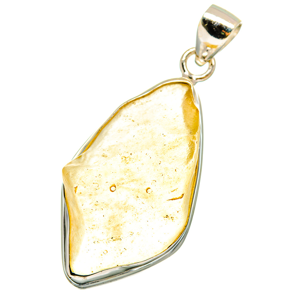Libyan Desert Glass Pendants handcrafted by Anasilvercos - PD14230