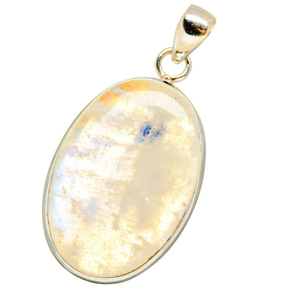 Rainbow Moonstone Pendants handcrafted by Anasilvercos - PD14231