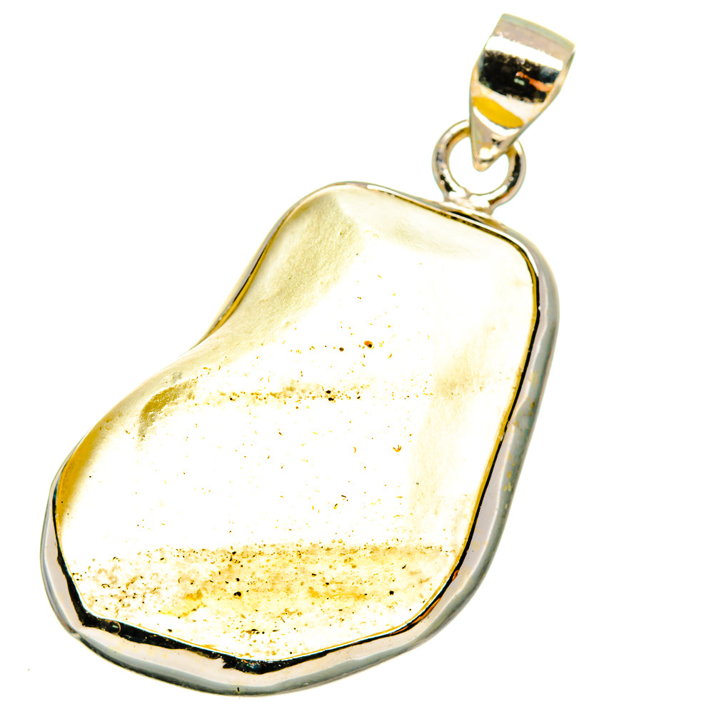 Libyan Desert Glass Pendants handcrafted by Anasilvercos - PD14233
