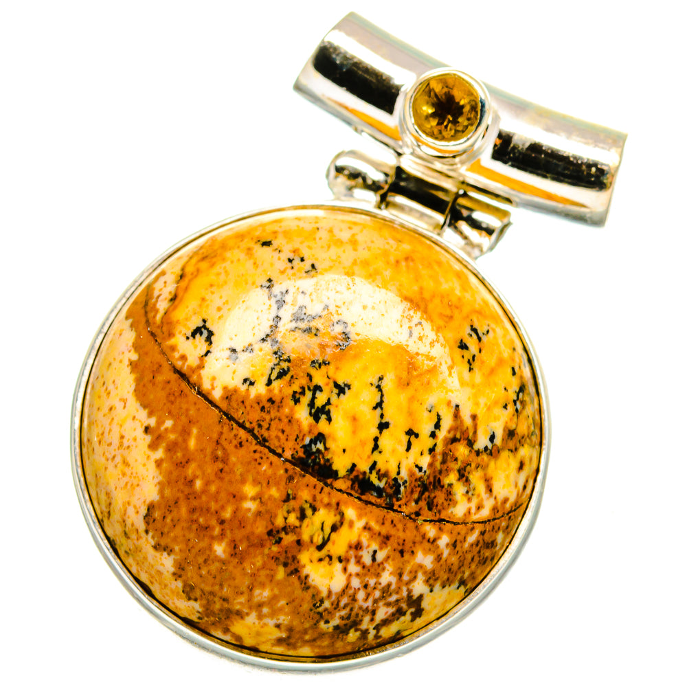 Picture Jasper, Citrine Pendants handcrafted by Anasilvercos - PD14238